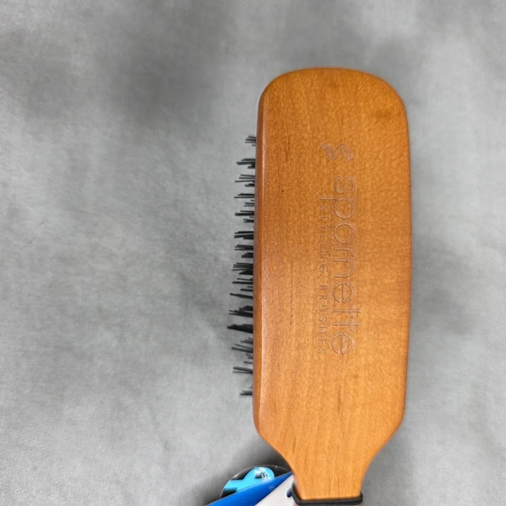 Spornette B-6 Bolero Styling Brush Soft Nylon Bristles Wood Brush